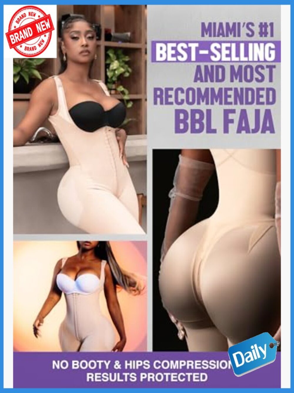Stage 1 Full Body Faja Shapewear Bodysuit Post Surgery BBL Lipo 360 Tummy - Picture 3 of 7